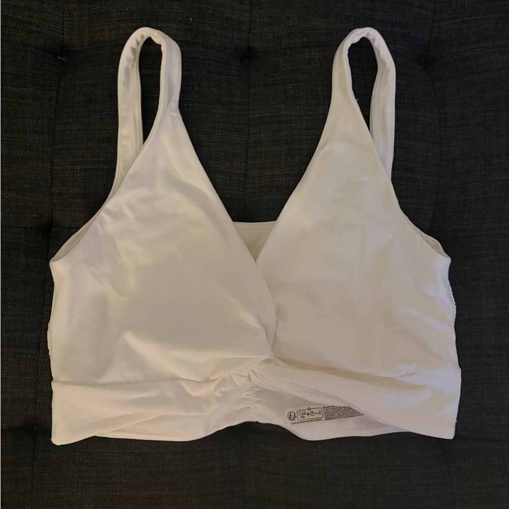 Free People white twist bra